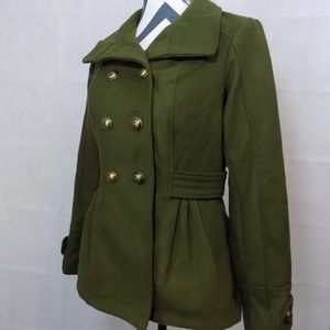Pink Envelope olive military jacket